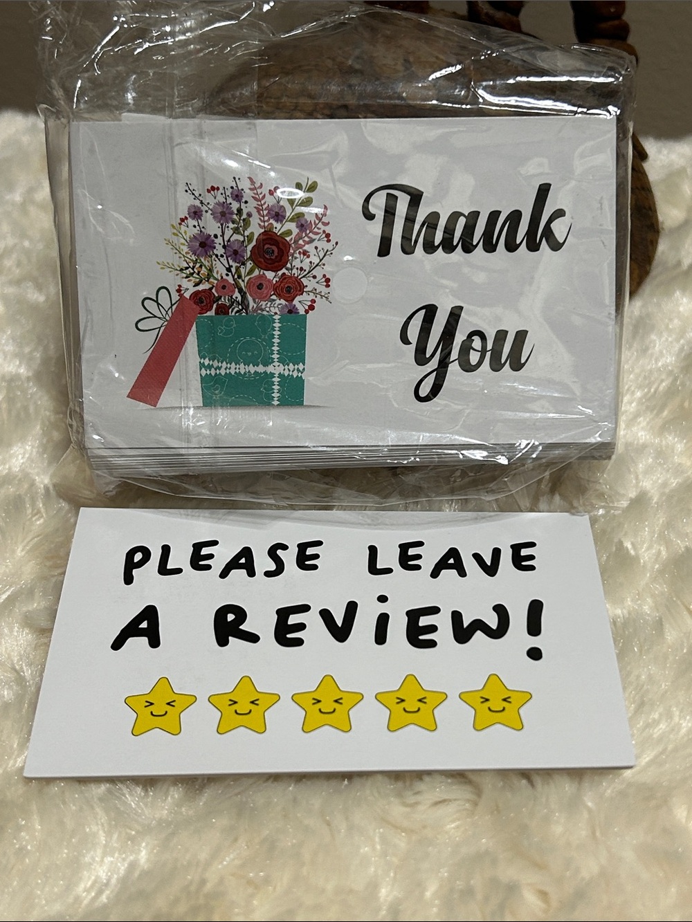 Thank You Cards with “Please Leave Review” on reverse , 100 pieces - Picture 2 of 5